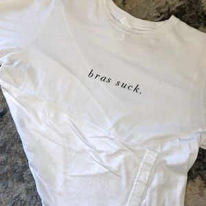Bras suck graphic tee